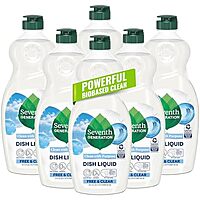 6-pk 19-oz Seventh Generation Dish Liquid Soap (Free & Clear)