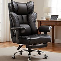 GTPLAYER Big & Tall Ergonomic Gaming/Office Chair w/ Footrest & Reclining Back