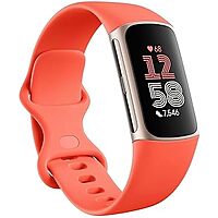 Fitbit Charge 6 Fitness Tracker (Gold/Coral)