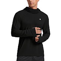 PINSPARK Men's UPF 50+ Sun Protection Long Sleeve Hoodie w/ Mask (Various)