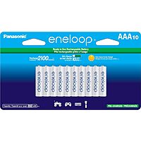 10-Ct Panasonic Eneloop AAA 850mAh Ni-MH Pre-Charged Rechargeable Batteries