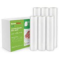 6-Ct Bonsenkitchen Vacuum Sealer Rolls (3x 11"x16', 3x 8"x16')