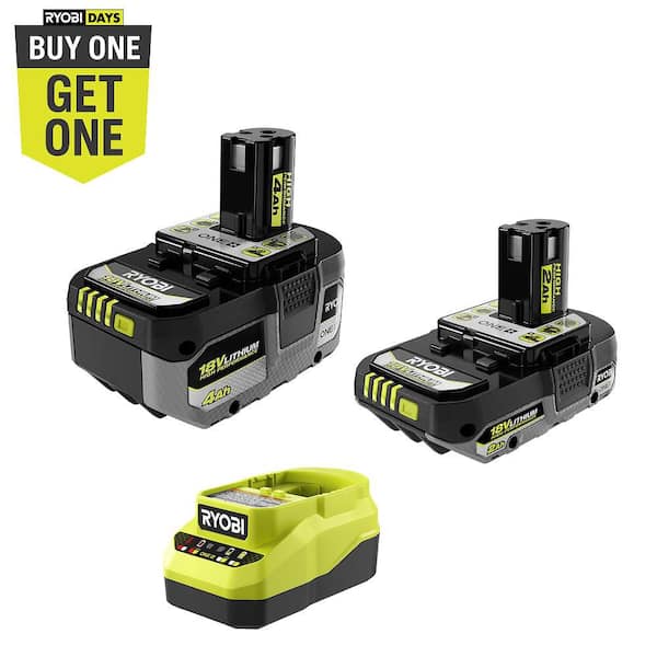 RYOBI ONE+ 18V Lithium-Ion Starter Kit w/ 2.0 Ah Battery, 4.0 Ah Battery & Charger + FREE Select Tool $99 + Free Shipping