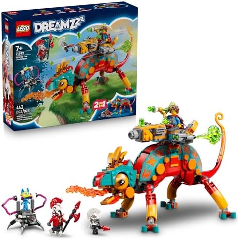 [NEW] $32.99 | 443-Piece LEGO Dreamzzz: Season 3: Enter the Cyber Game - Mateo's Fire Chameleon (71492, 2025) at Amazon