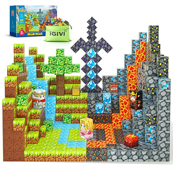 88-Piece IGIVI 1" Cube Magnetic Building Blocks $9.99 + Free Shipping w/ Prime or on $35+