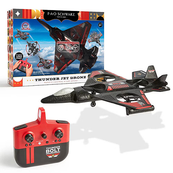 FAO Schwarz Thunder Bolt Jet Drone Remote Control Stunt Quadcopter w/ LED $25.99 + Free Shipping