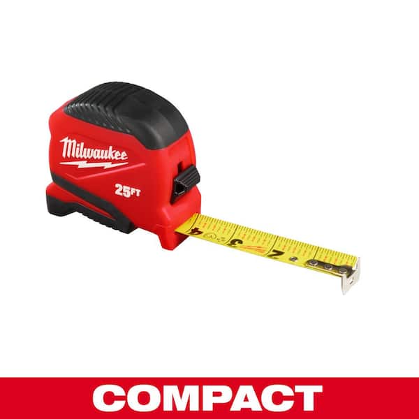 25' Milwaukee Compact Tape Measure w/ Fractional Scale $11.97 + Free Shipping